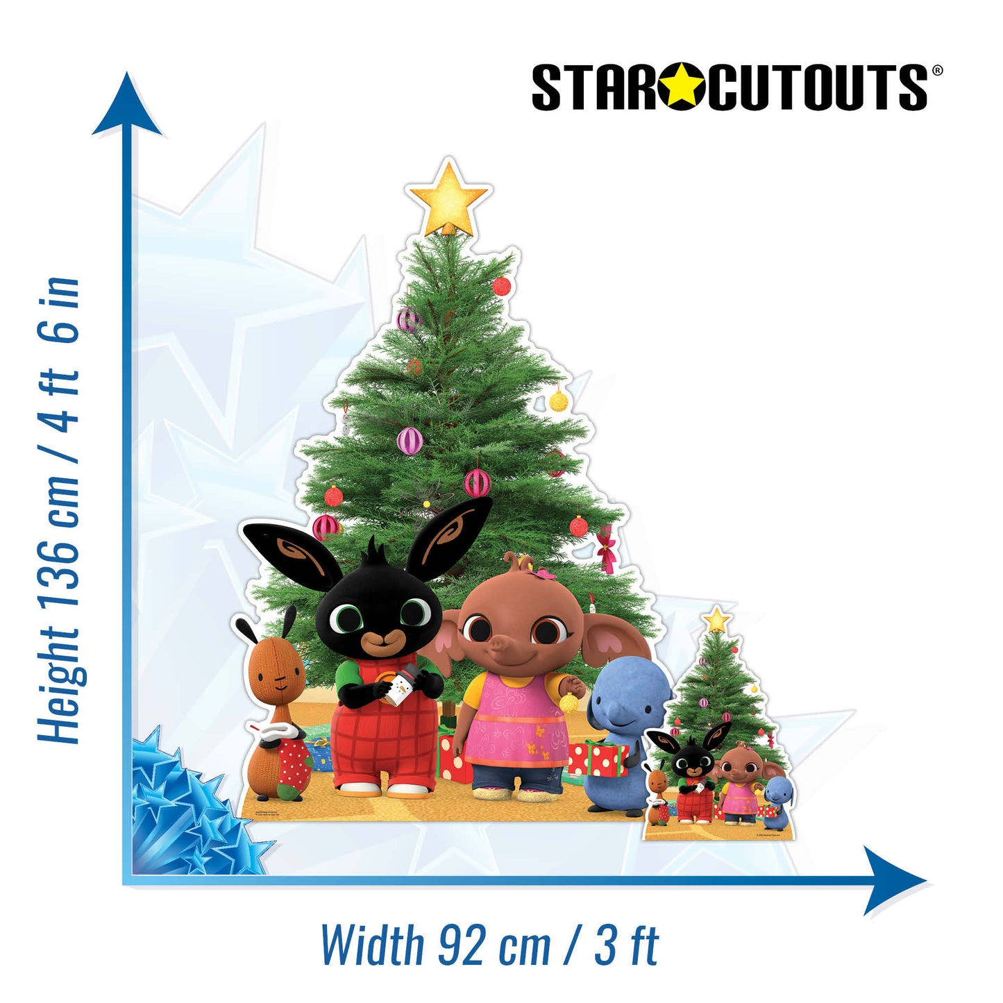 SC4335 Bing Christmas Cardboard Cut Out Height 136cm