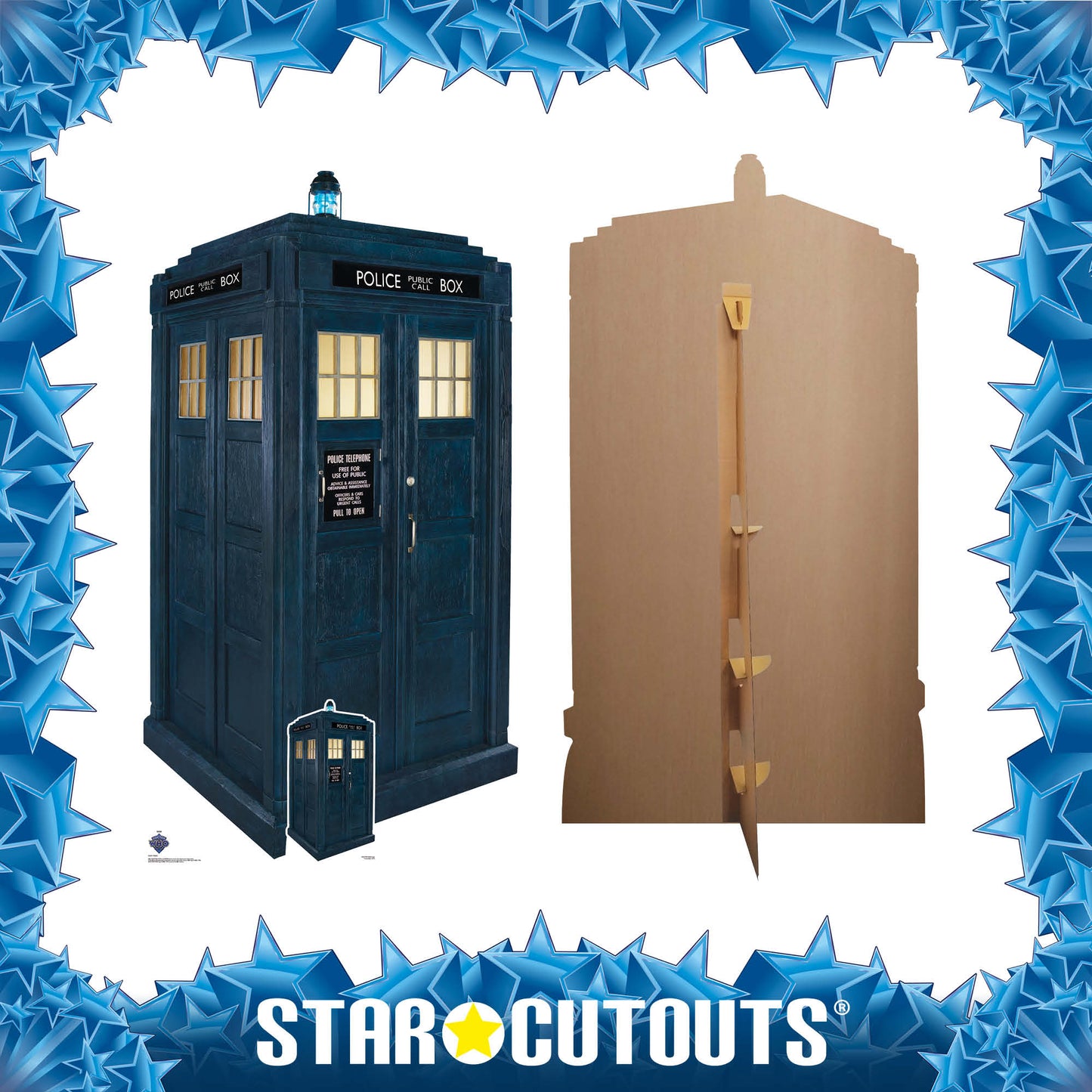 SC4391 TARDIS Police Box Doctor Who  Cardboard Cut Out Height 173cm Doctor Who Cardboard Cutouts | Life Size Characters UK
