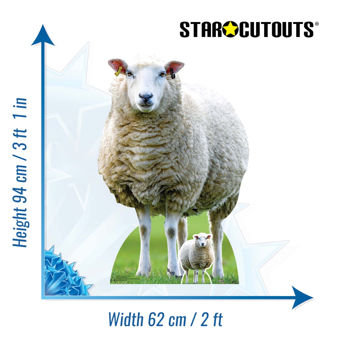 SC4437 Sheep Farm Animal Cardboard Cutout Height 94cm