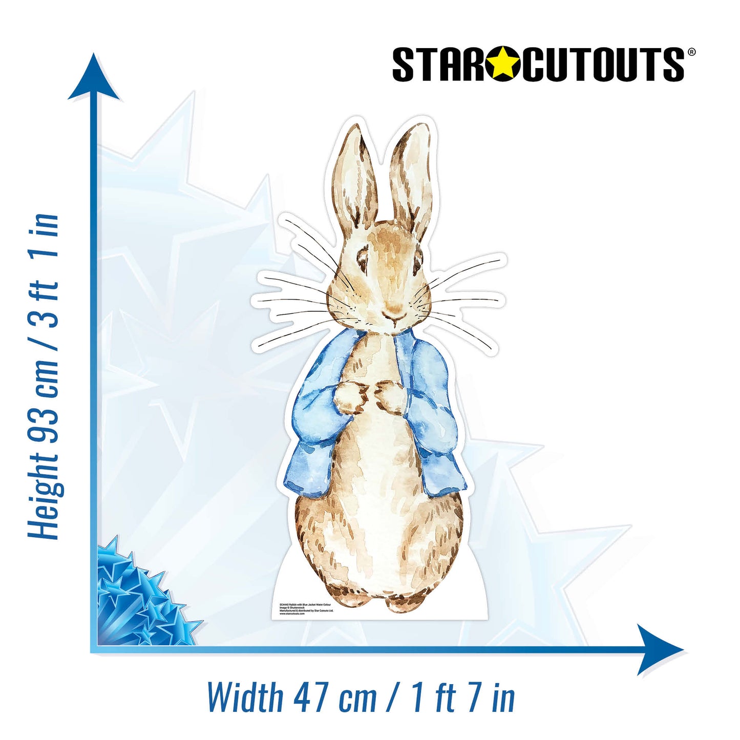 SC4440 Rabbit Blue Jacket Cardboard Cutout Height 93cm