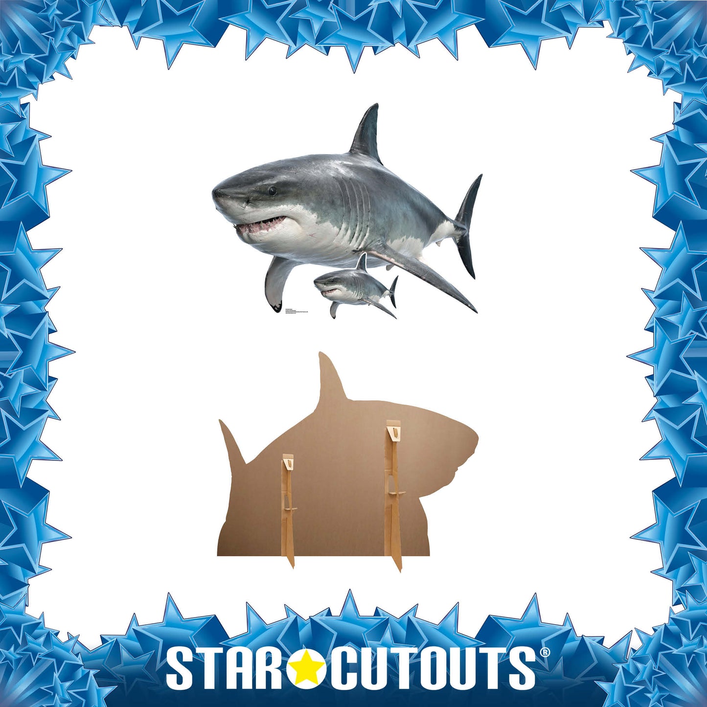 SC4442 Shark Real Cardbaord Cutout Height 94cm Width 120cm