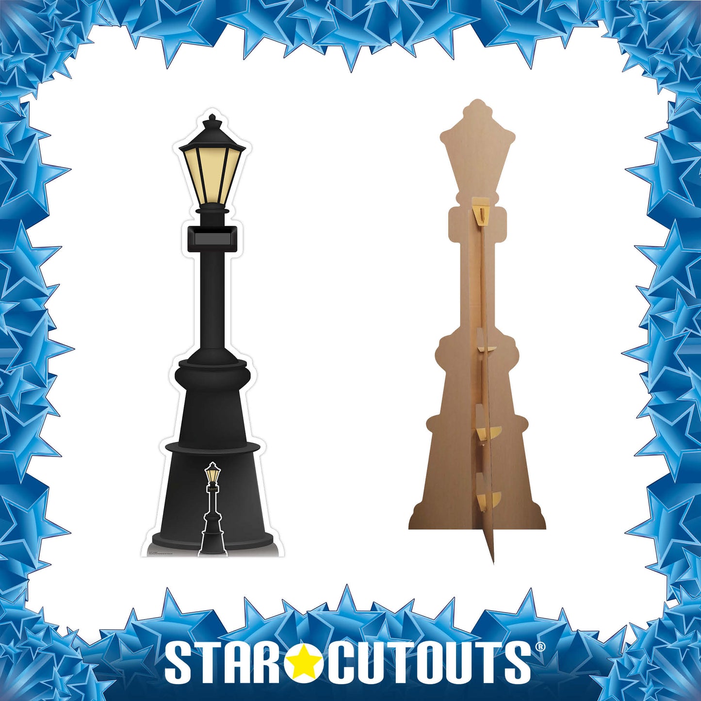 SC4458 Victorian Era Lampost Blank Sign Cardboard Cutout Height 189cm