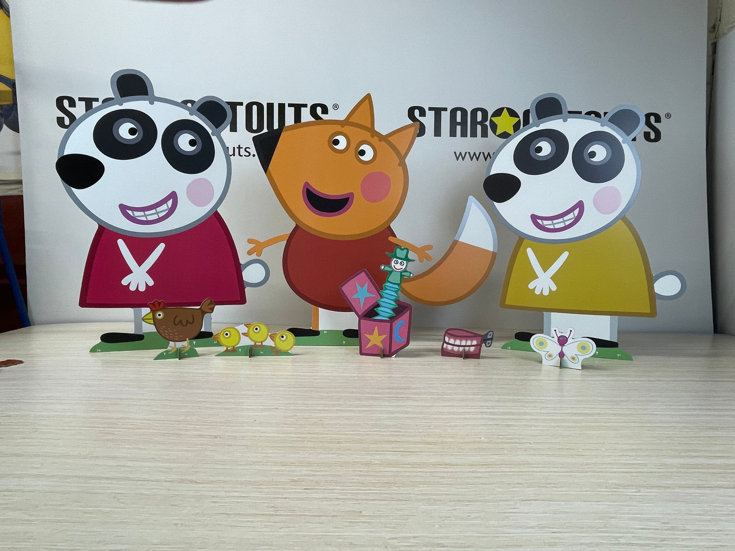 SC4529 Freddy Panda Twins Decoration Multi Pack Height 61cm