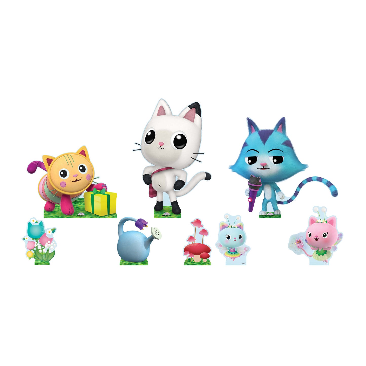 SC4564 Pandy Paws, CatRat, Pillow Cat Cardboard Cutout Decoration  Multi Pack Bundle - Gabbys Dolhouse Height 56cm