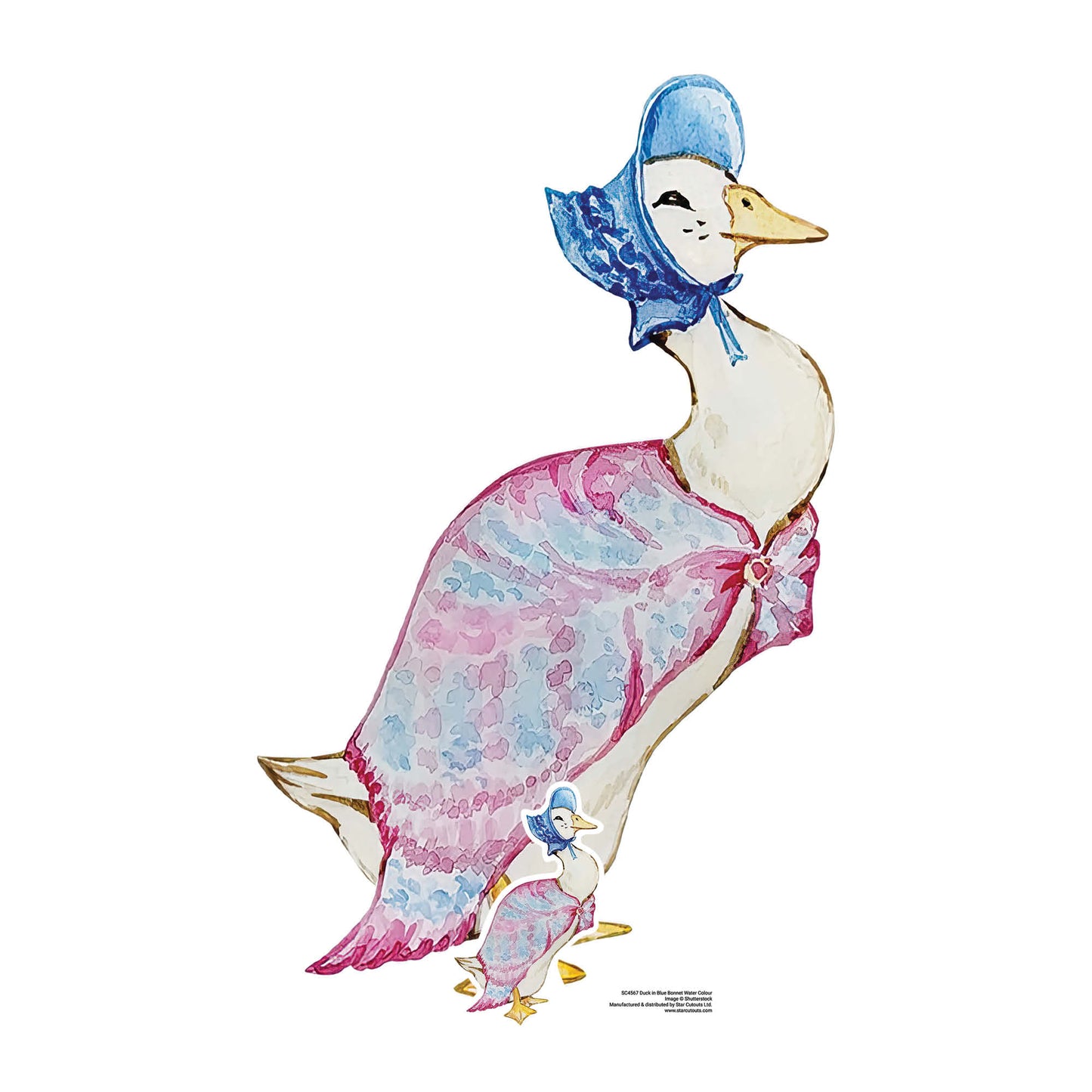 SC4567 Duck Blue Bonnet  Cardboard Cut Out Height 91cm