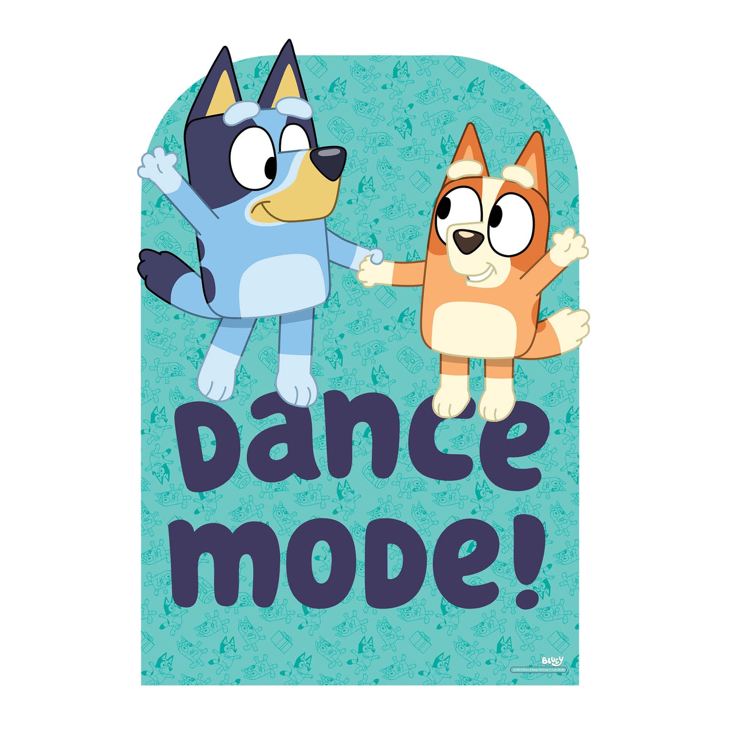 SC4572 Bluey and Bingo Dancing Child Sized Backdrop Cardboard Cut Out Height 134cm