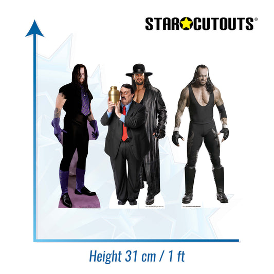 SC4581 WWE The Undertaker Three Shelf Top Cardboard Cut Outs Height 31cm