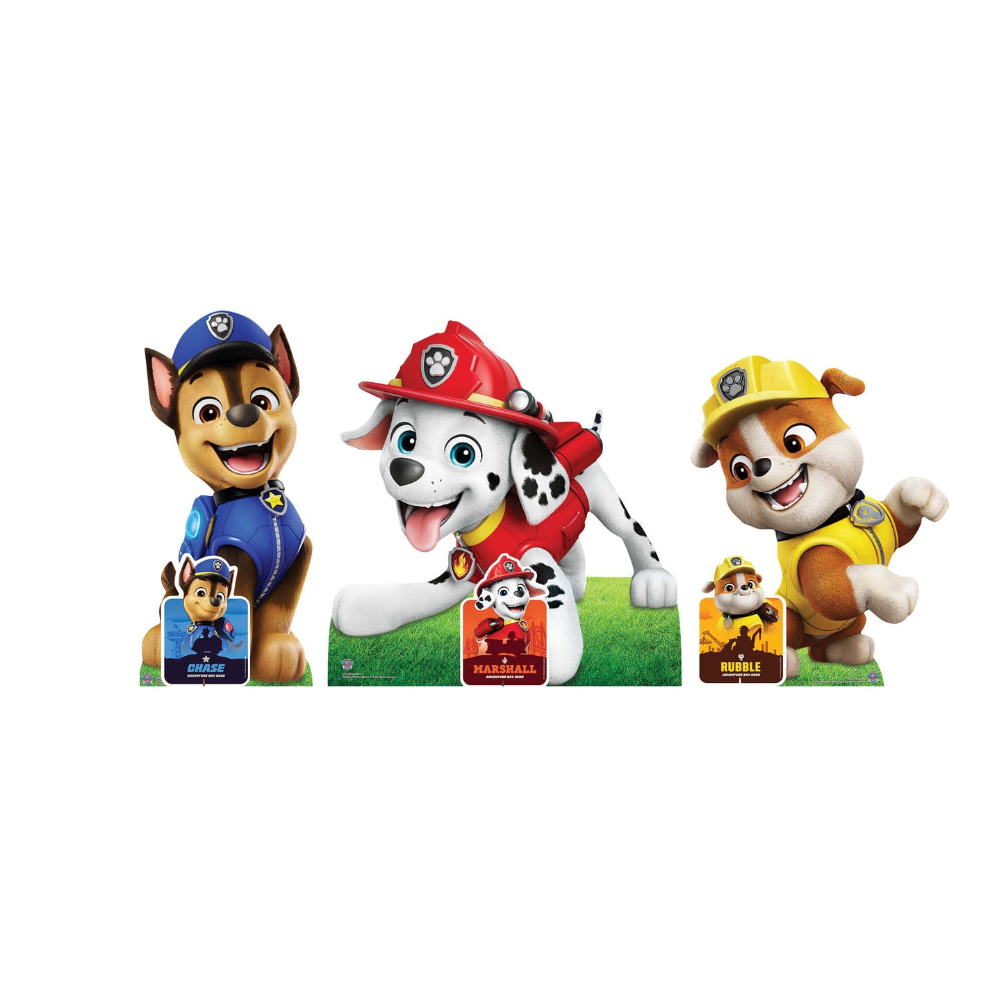 SC4598 Chase, Marshall and Rubble Paw Patrol  Multi Pack Bundle Cardboard Cut Outs Height 66cm