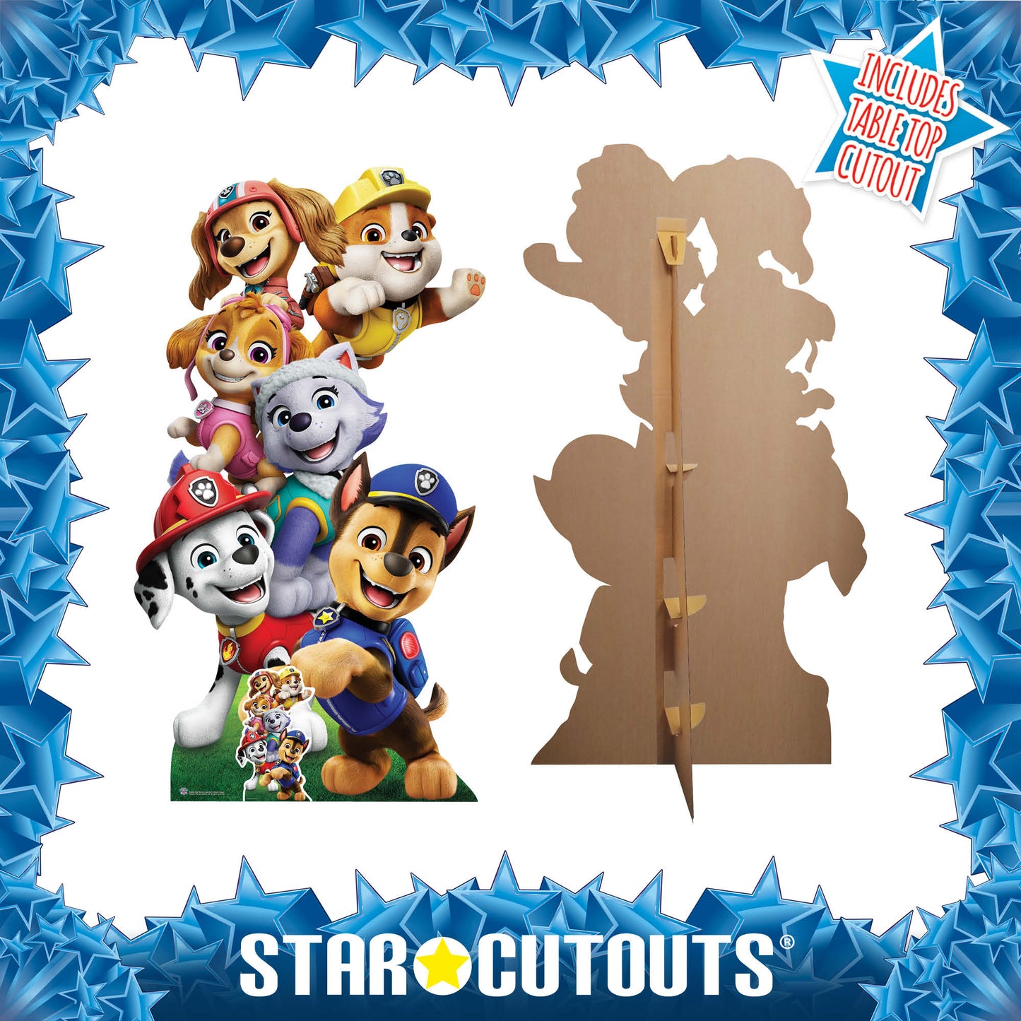 SC4602 Paw Patrol Group Shot Cardboard Cutout Height 164cm Paw Patrol Cardboard Cutouts UK | Kids Party Decorations