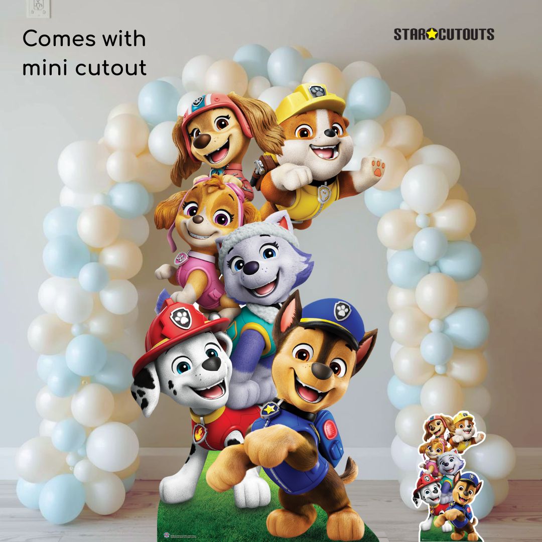 SC4602 Paw Patrol Group Shot Cardboard Cutout Height 164cm Paw Patrol Cardboard Cutouts UK | Kids Party Decorations