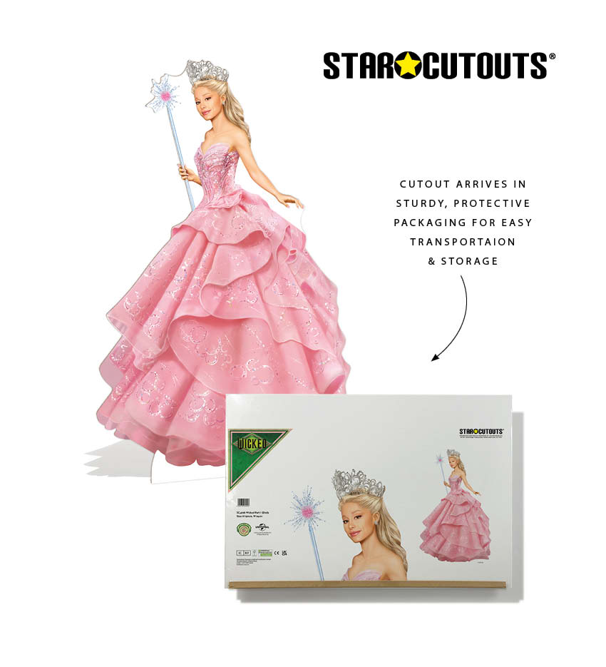 SC4628 Glinda Wicked Pink Witch Cardboard Cut Out Height 150cm