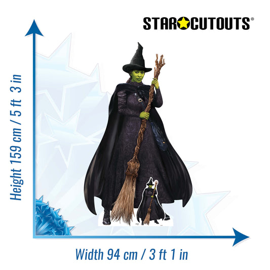 SC4629 Elphaba Wicked Green Witch Cardboard Cut Out Height 159cm