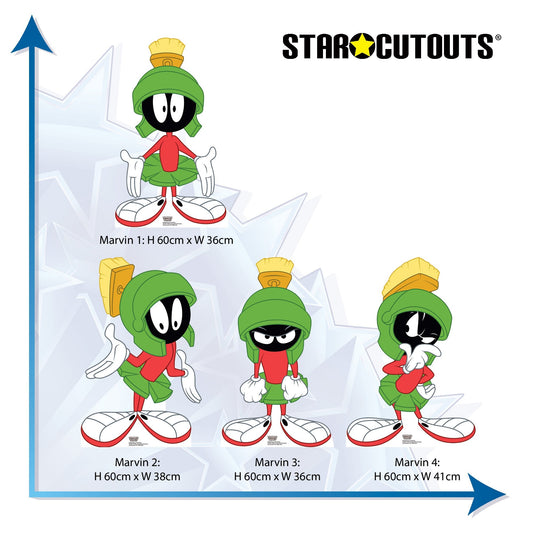 SC4640 Marvin The Martian Star Mini  Multi Pack Bundle Cardboard Cut Out Height 60cm