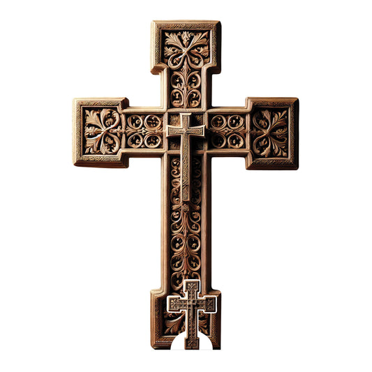 SC4672 Wooden Cross -Cardboard Cut Out Height 130cm