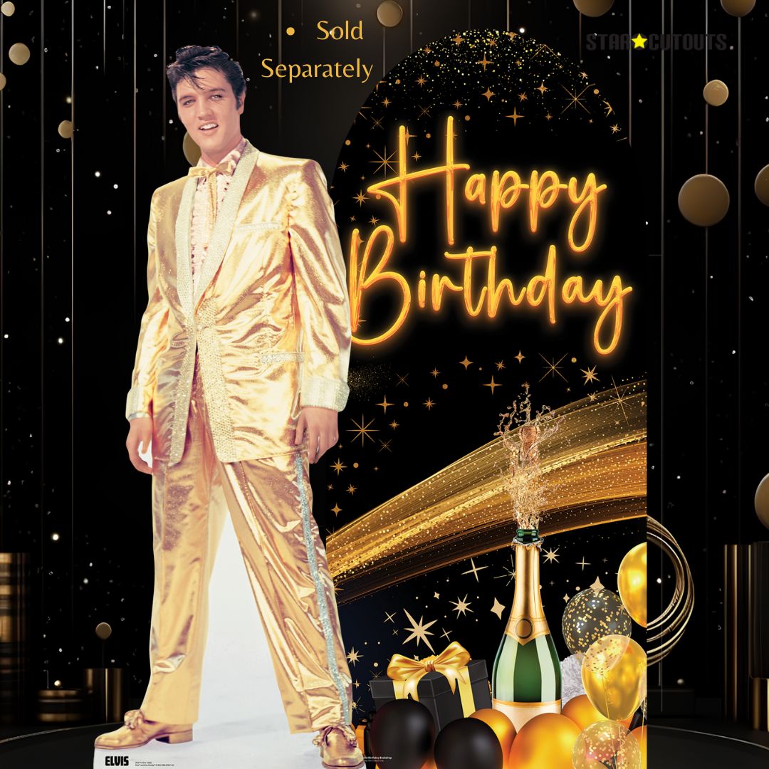 SC4714 Elvis Gold Lamé  Suit Remastered Cardboard Cut Out Height 183cm