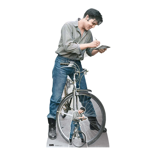 SC4716 Elvis Blue Jeans Autograph Height 183cm Elvis Presley Cardboard Cutout | Life Size Rock ’n’ Roll Icon