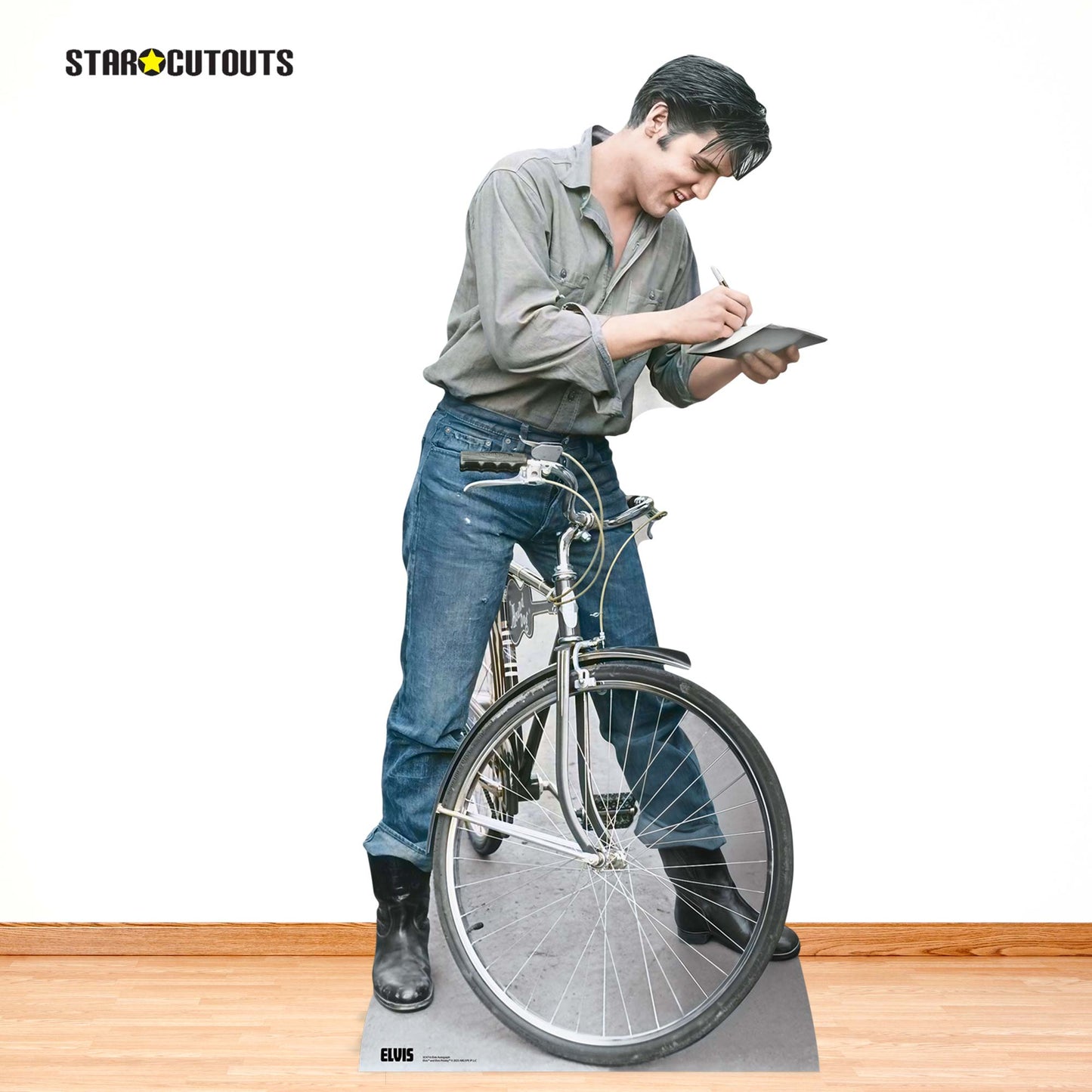 SC4716 Elvis Blue Jeans Autograph Height 183cm Elvis Presley Cardboard Cutout | Life Size Rock ’n’ Roll Icon