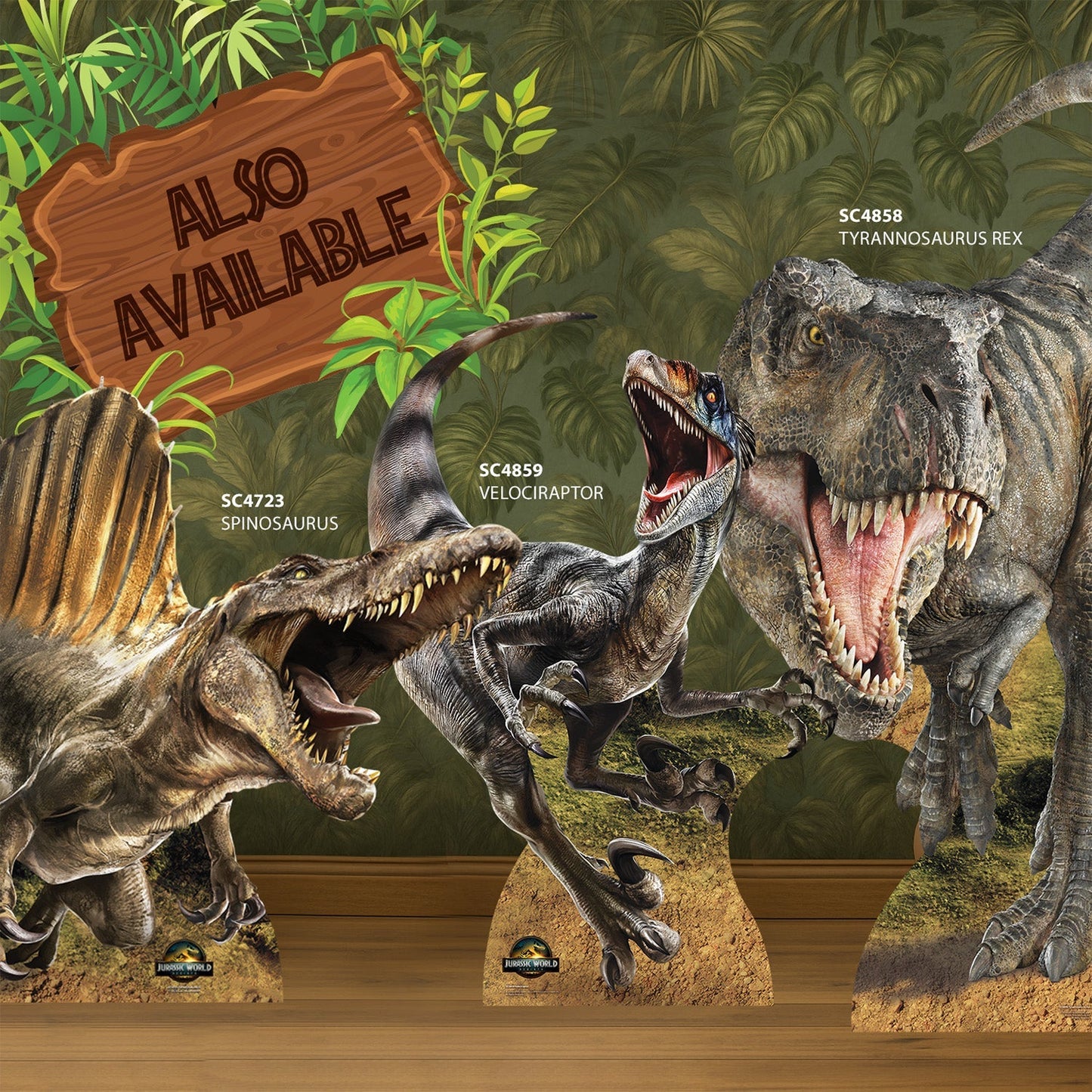 SC4724 Dilophosaurus Dinosaur Jurassic World Rebirth   Cardboard Cut Out Height 135cm