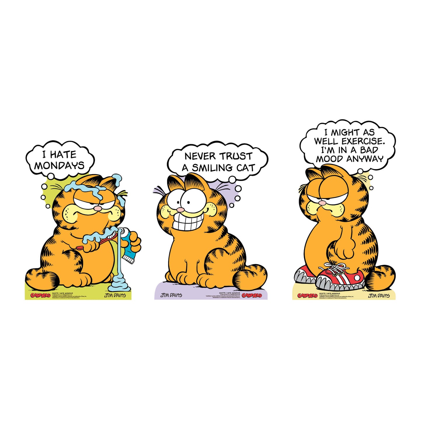 SC4775 Garfield 80s I Hate Mondays Star Mini  Multi Pack Bundle (Multi-Function) - Cardboard Cutout Height 64cm