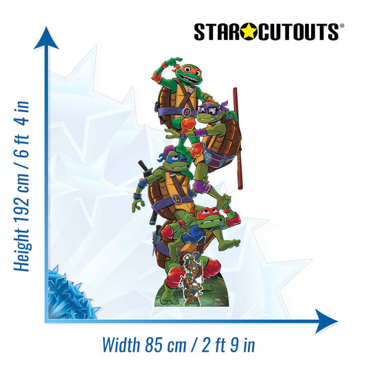 SC4799 Tales of Teenage Mutant Ninja Turtles TMNT  Group Stack Cardboard Cutout Height 192cm