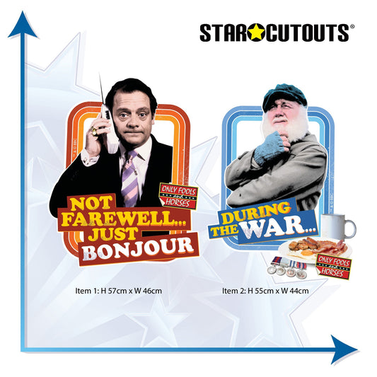SC4844 Not Farewell Just Bonjour & During the War Wall Décor Cardboard Cut Out Height 57cm