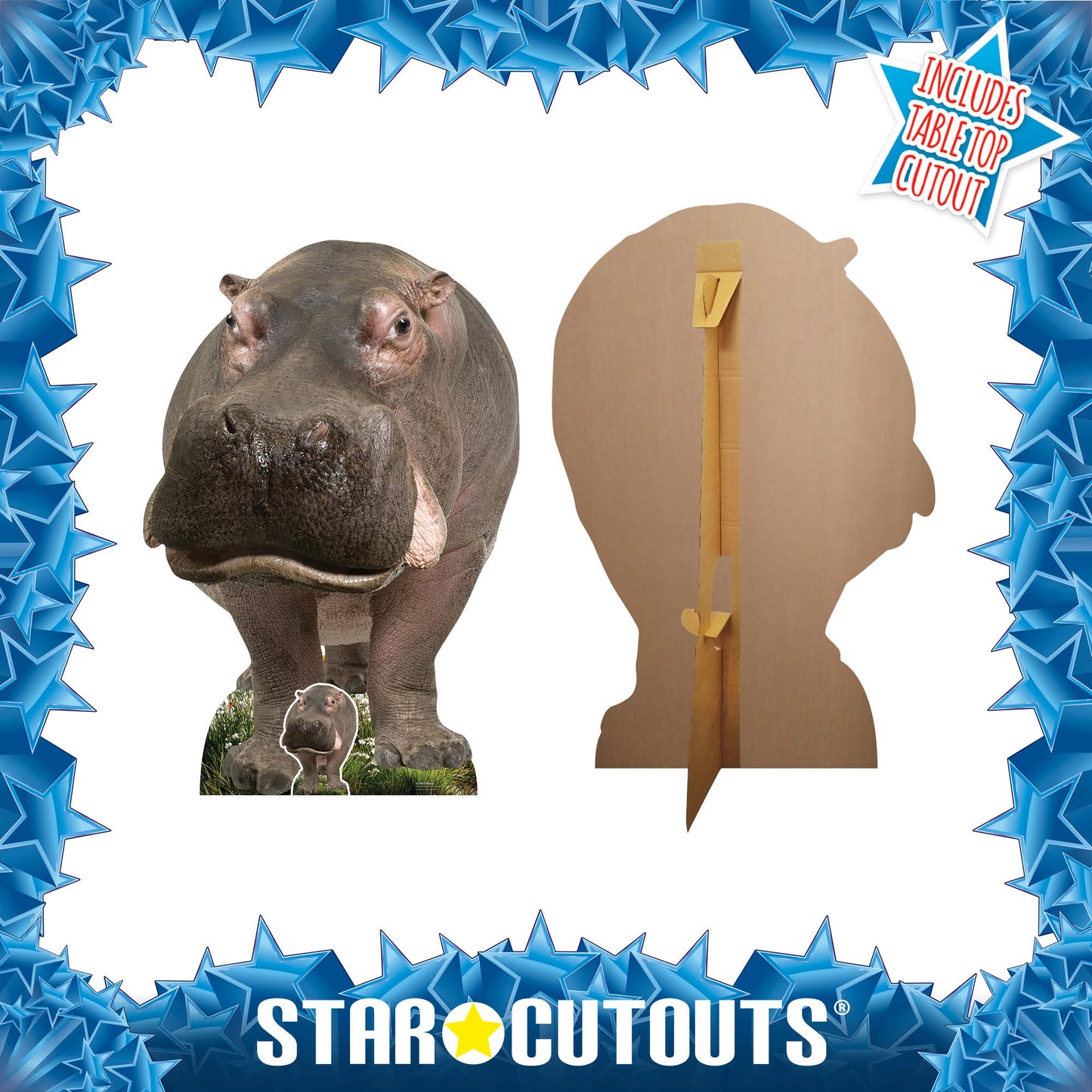 SC4852 Young Hippo Cardboard Cutout Height 133cm