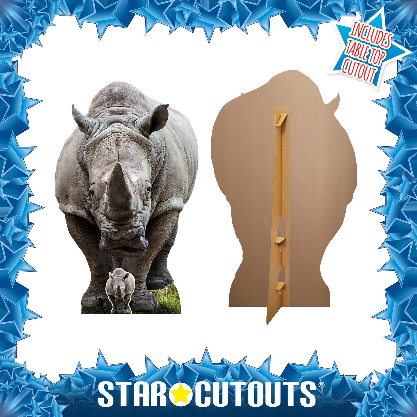 SC4853 Young Rhino  Cardboard Cutout Height 152cm