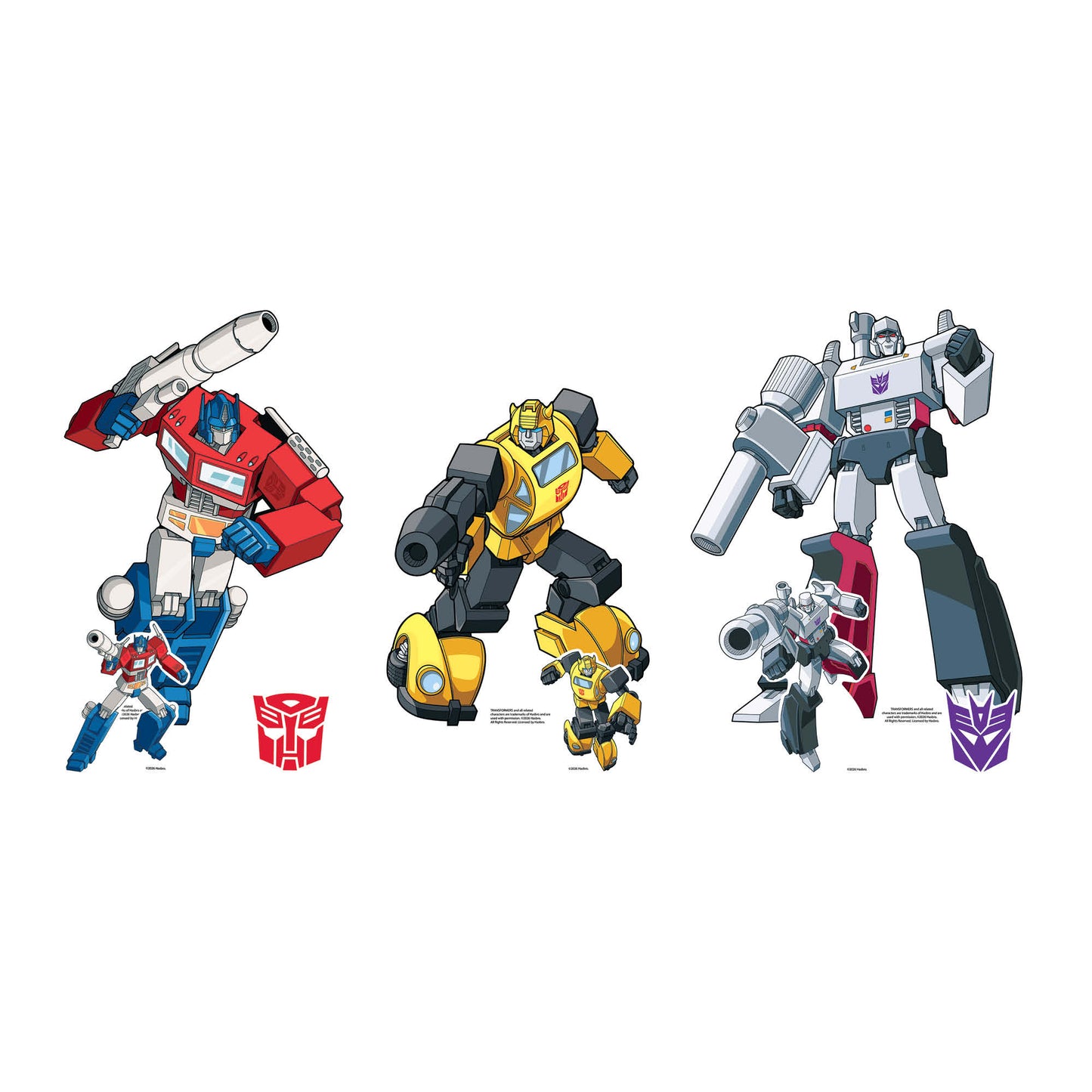SC4884 Transformers Retro Bundle Pack Party Favour Birthday Room Decoration Eight Cardboard Cutouts Max Height 63cm