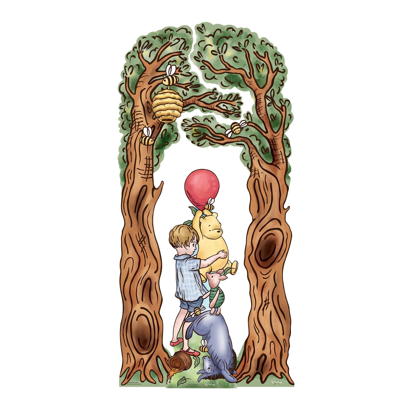 SC4894 Winnie & Tree Arch Decorations Triple Pack Cardboard Cutout Height 195cm