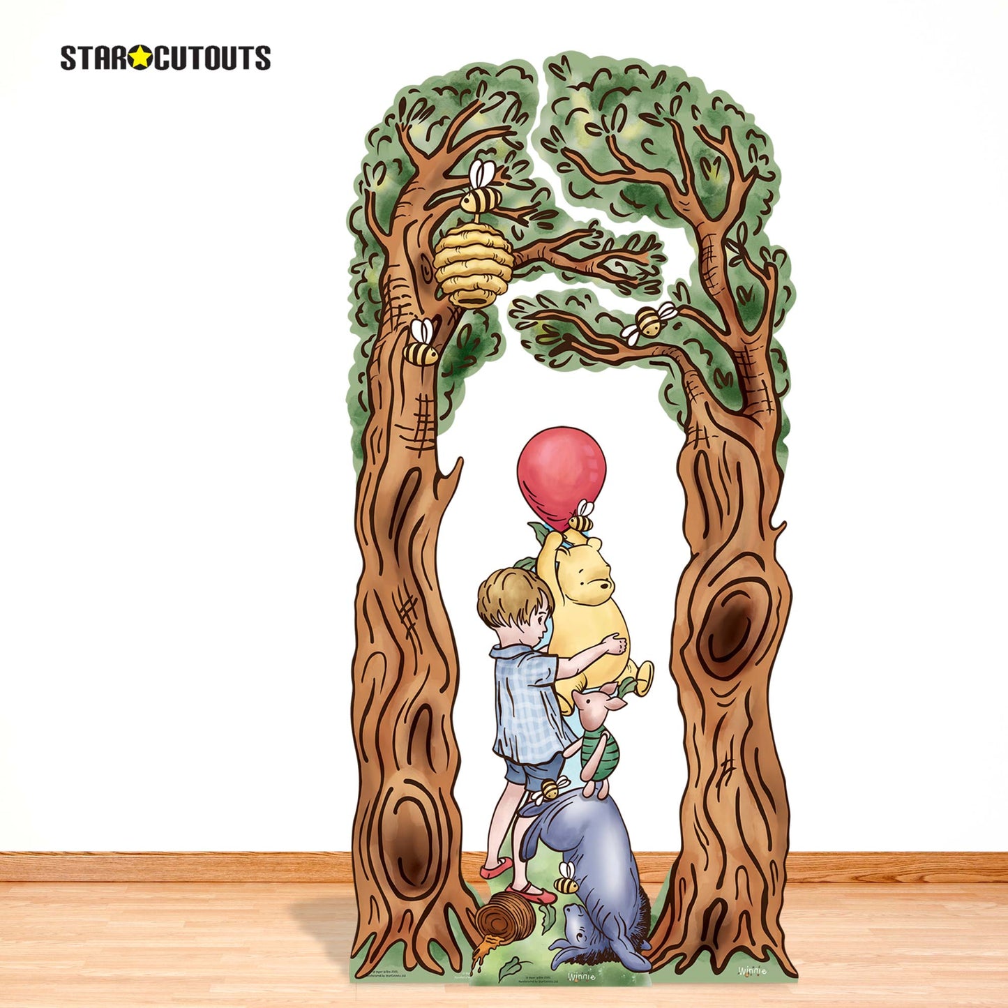 SC4894 Winnie & Tree Arch Decorations Triple Pack Cardboard Cutout Height 195cm
