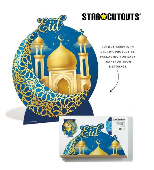 SC4902 Crescent Moon Mosque Eid Decoration Cardboard Cutout Height 87cm