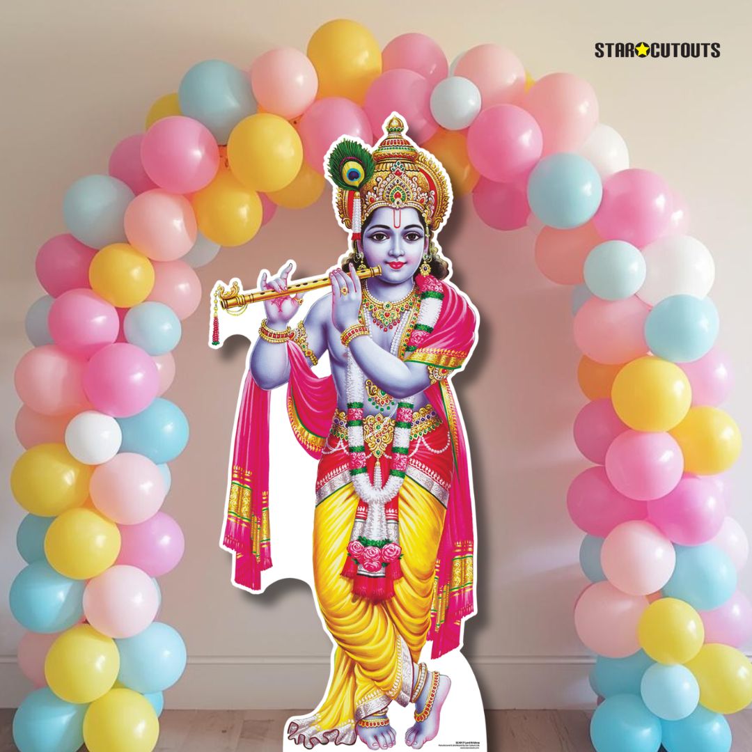 SC4917 Lord Krishna Statue Cardboard Cut Out Height 176cm