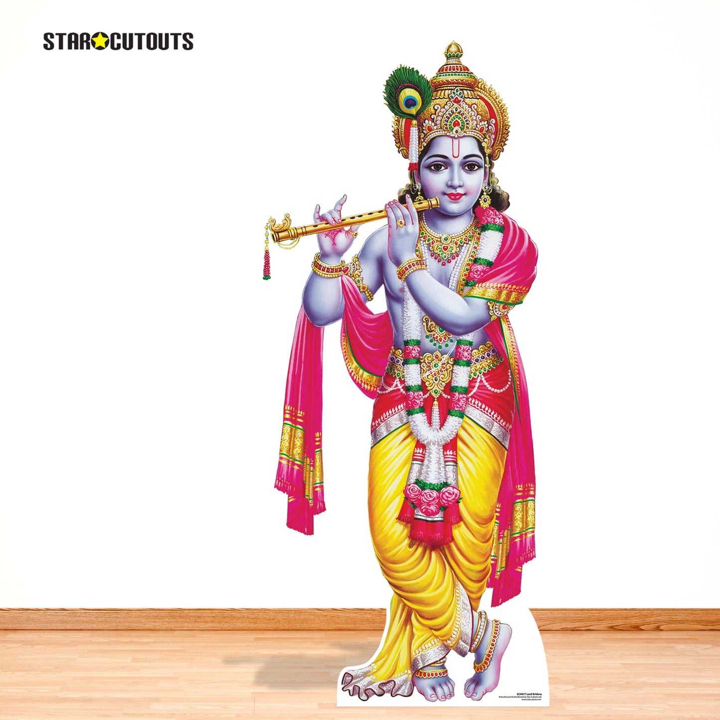SC4917 Lord Krishna Statue Cardboard Cut Out Height 176cm