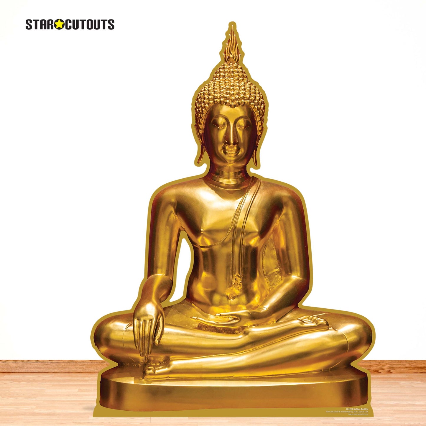 SC4918 Golden Buddha Statue Cardboard Cut Out Height 92cm