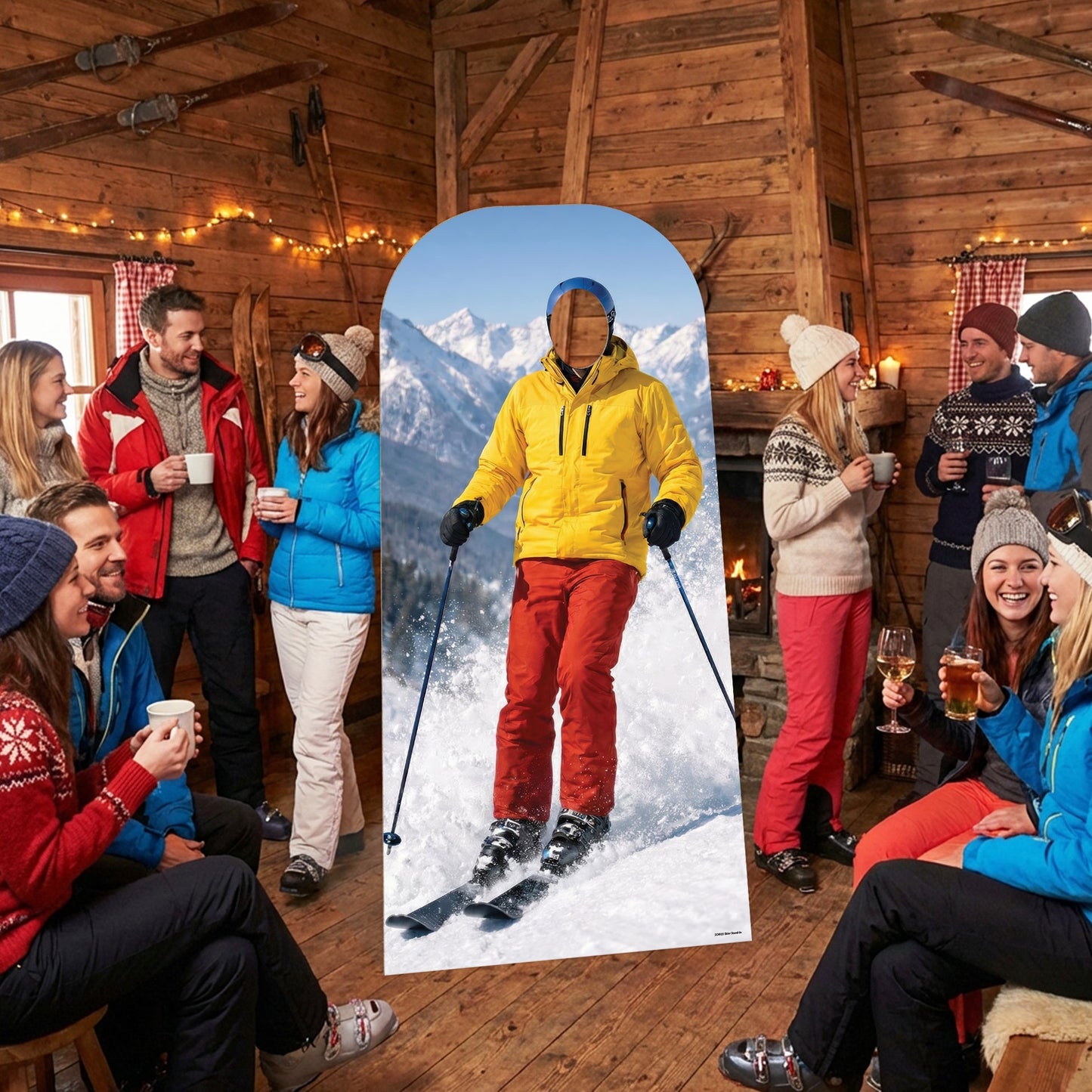 SC4925 Skier Stand-in Cardboard Cutout Height 190cm