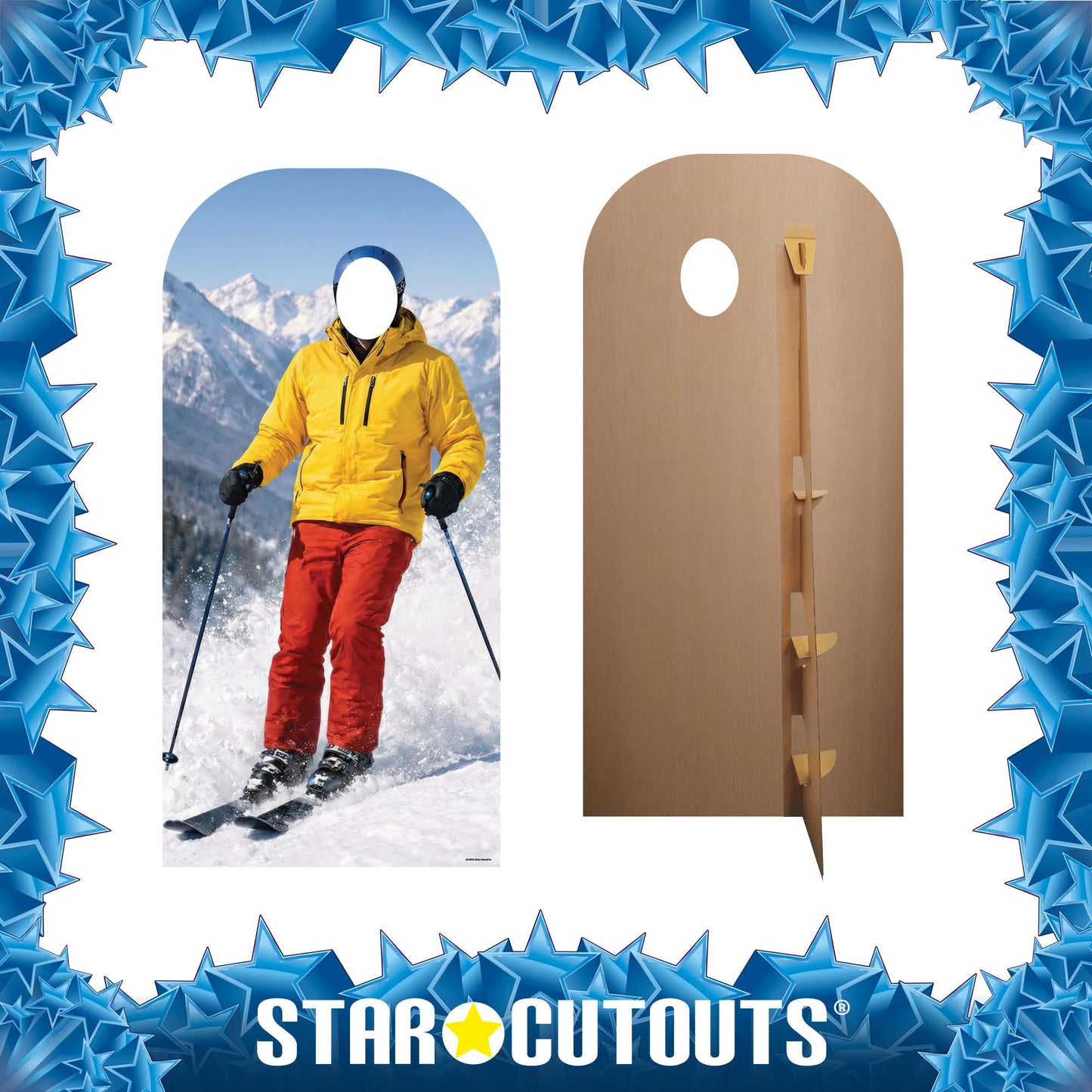 SC4925 Skier Stand-in Cardboard Cutout Height 190cm
