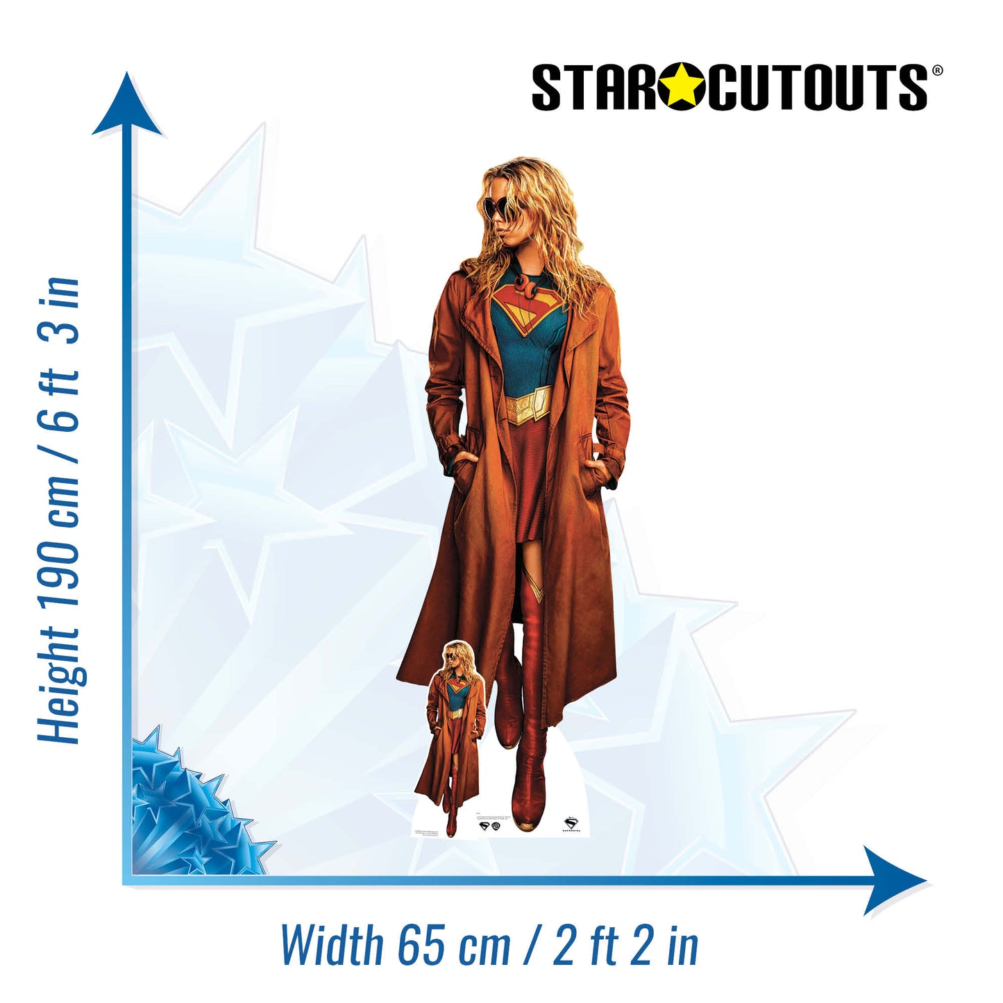 SC4930 Supergirl Milly Alcock Shades Supergirl Movie 2026 Cardboard Cutout Height 190cm