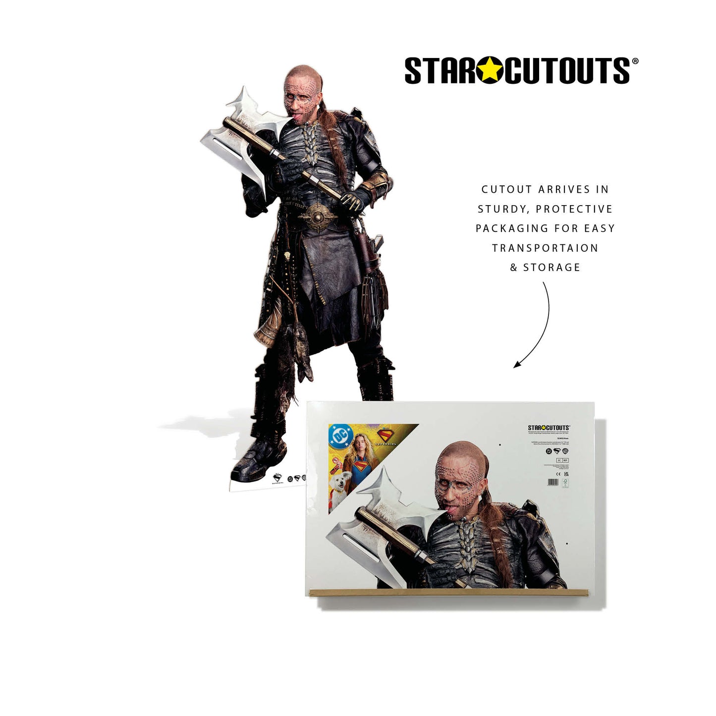 SC4933 Krem of the Yellow Hills Matthias Schoenaerts Supergirl 2026 Movie Cardboard Cutout Height 188cm