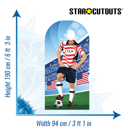 SC4935 USA World Cup 2026  Football World Tournament Cup Stand-in Cardboard Cutout Height 190cm