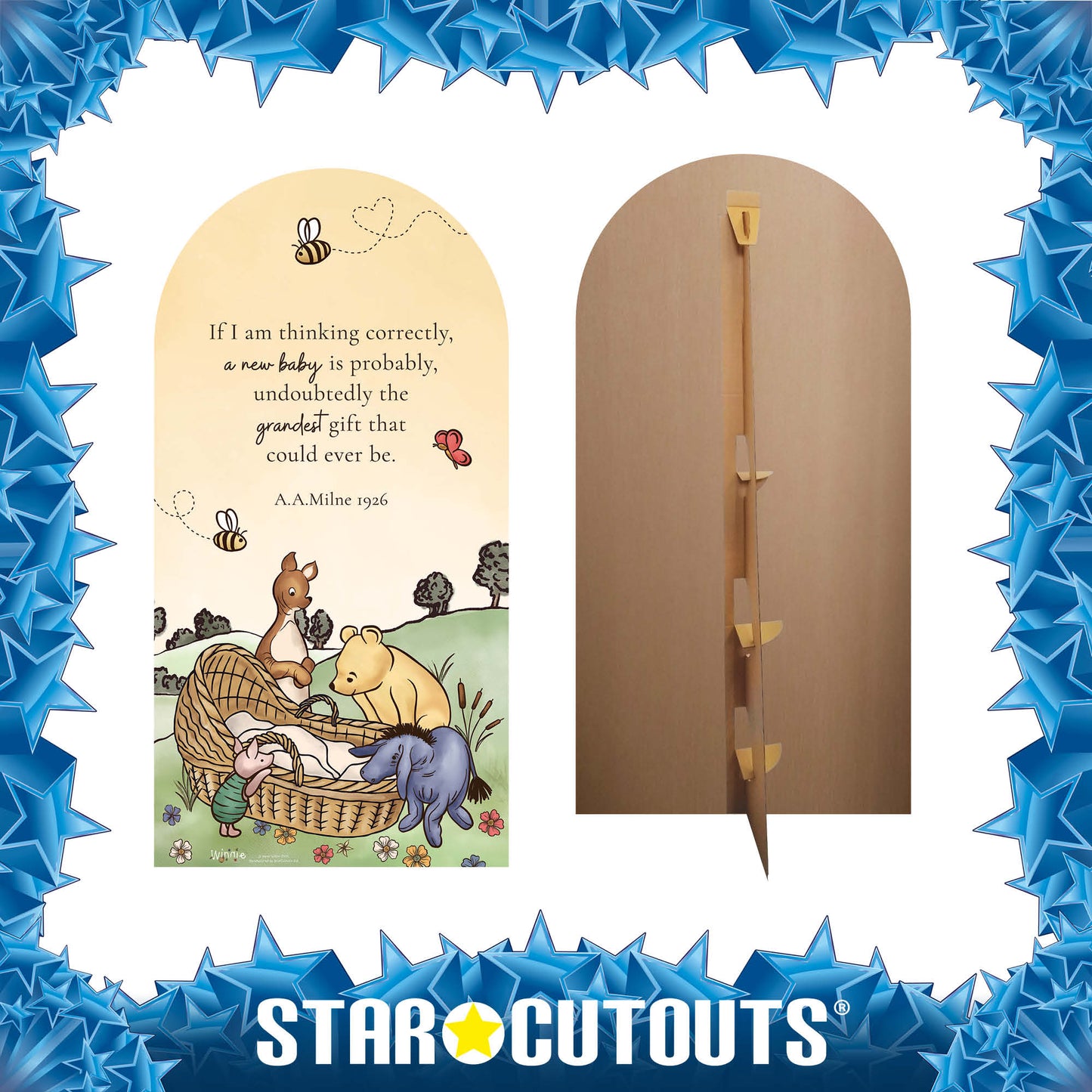 SC4937 Pooh Bear And Baby Sailboard Cardboard Cutout Height 184cm