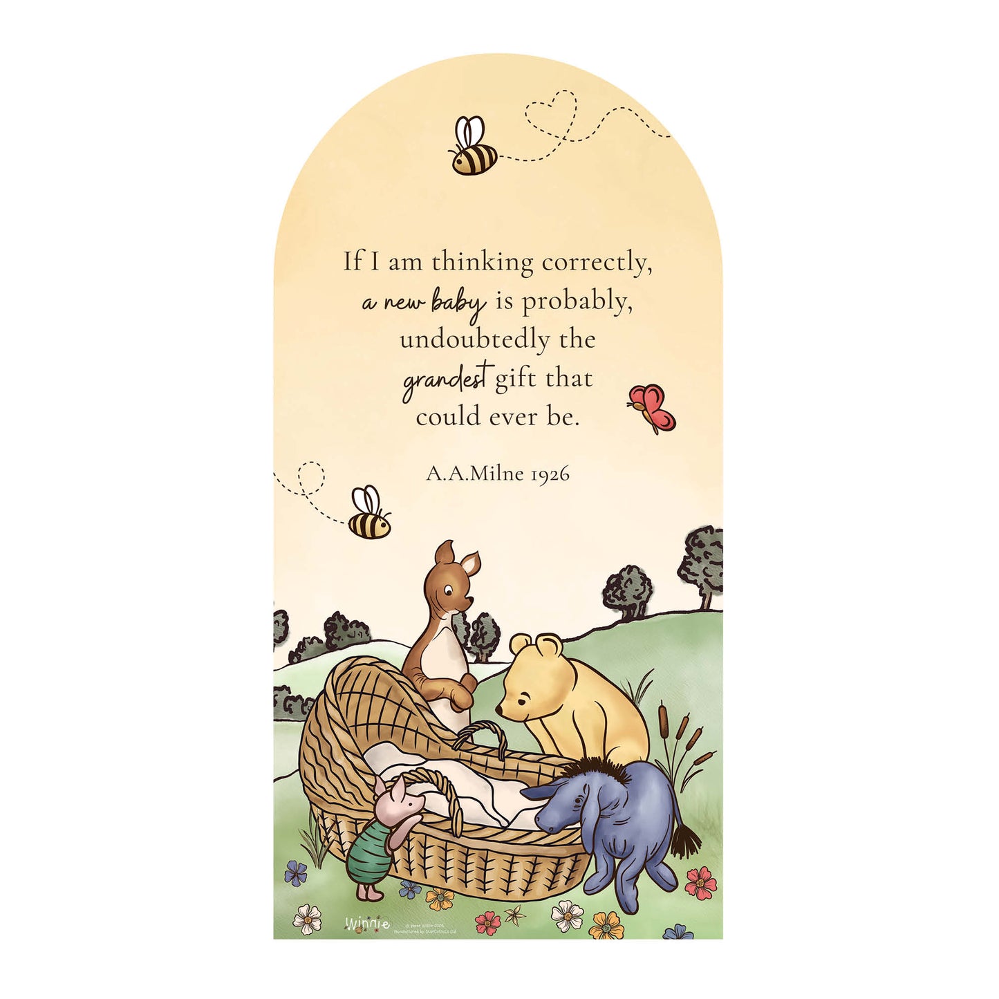 SC4937 Pooh Bear And Baby Sailboard Cardboard Cutout Height 184cm