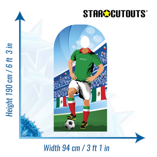 SC4938 Mexico World Cup 2026 Football World Tournament Cup  Stand-in Cardboard Cutout Height 190cm