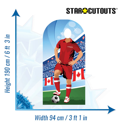 SC4939 Canada World Cup 2026 Football World Tournament Cup Stand-in Cardboard Cutout Height 190cm