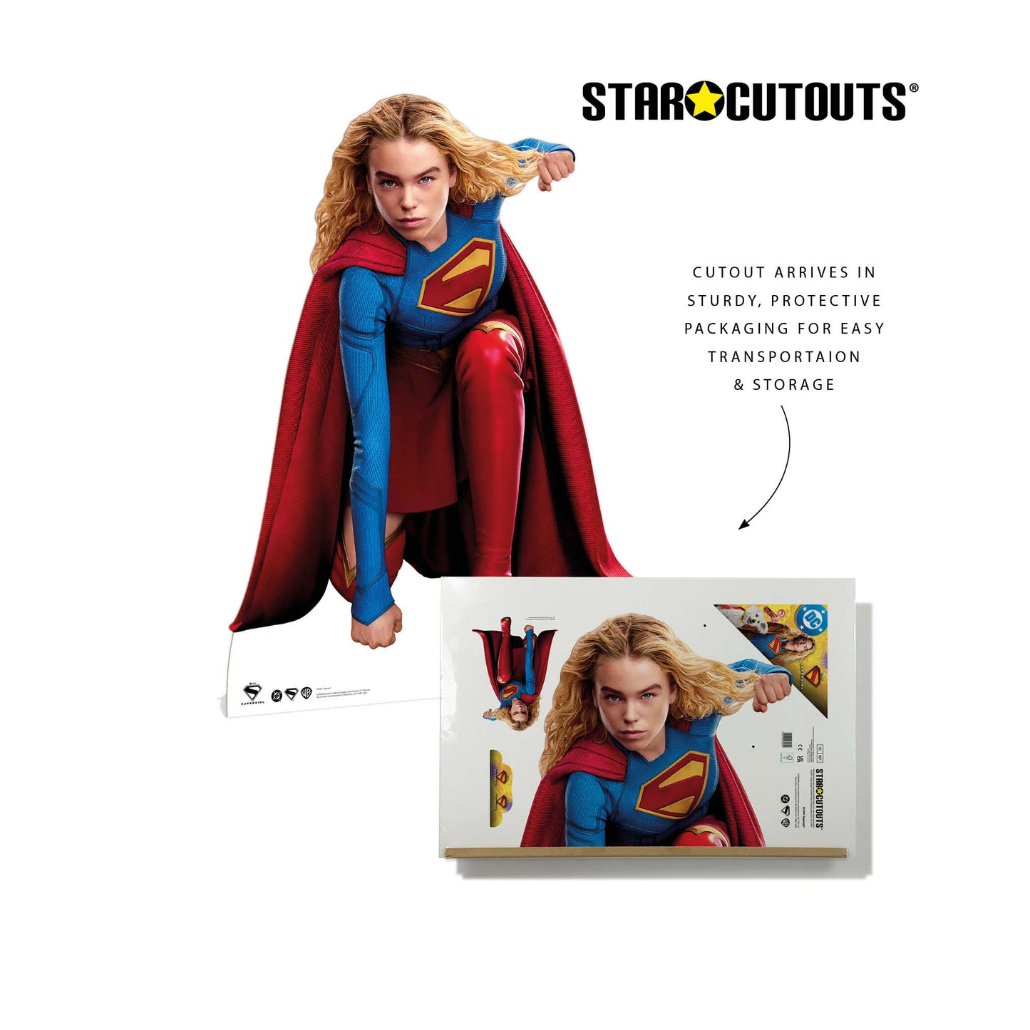 SC4941 Supergirl Crouch / Kara Zor-El  Milly Alcock Find Your Place Cardboard Cutout Height 134cm