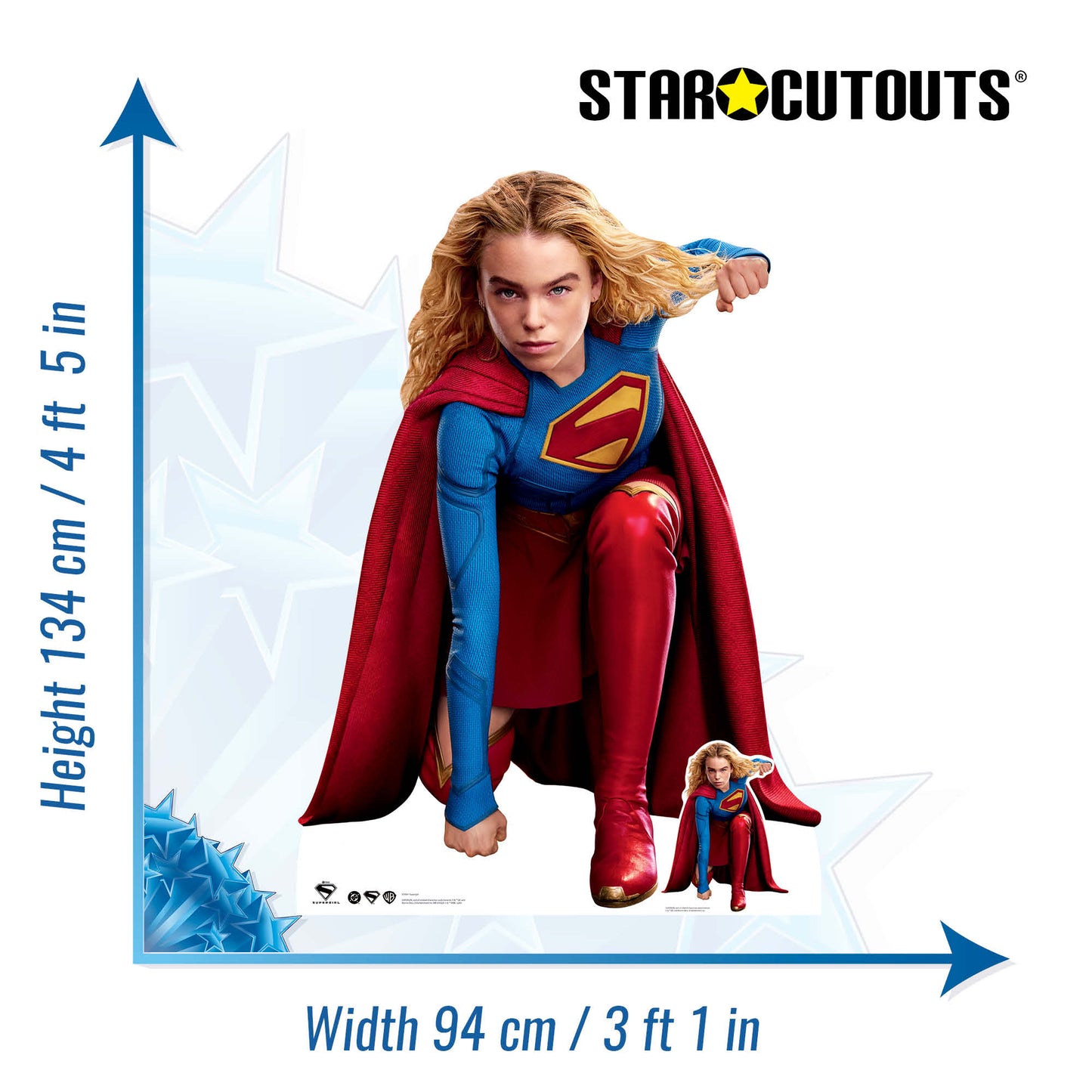 SC4941 Supergirl Crouch / Kara Zor-El  Milly Alcock Find Your Place Cardboard Cutout Height 134cm