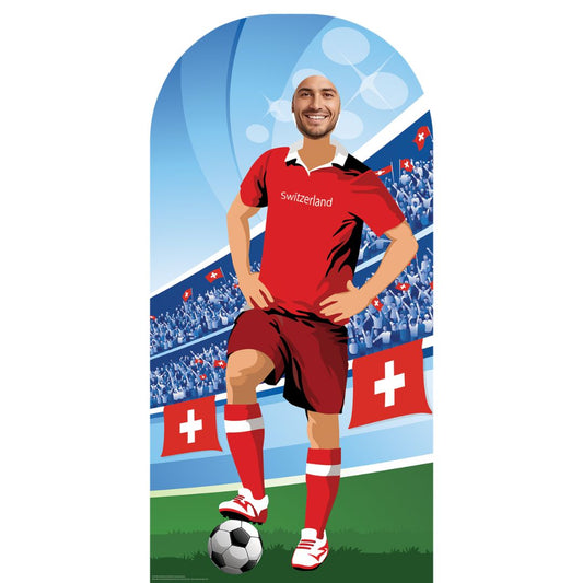SC4942 Switzerland World Cup 2026  Football World Tournament Cup Stand-in Cardboard Cutout Height 190cm