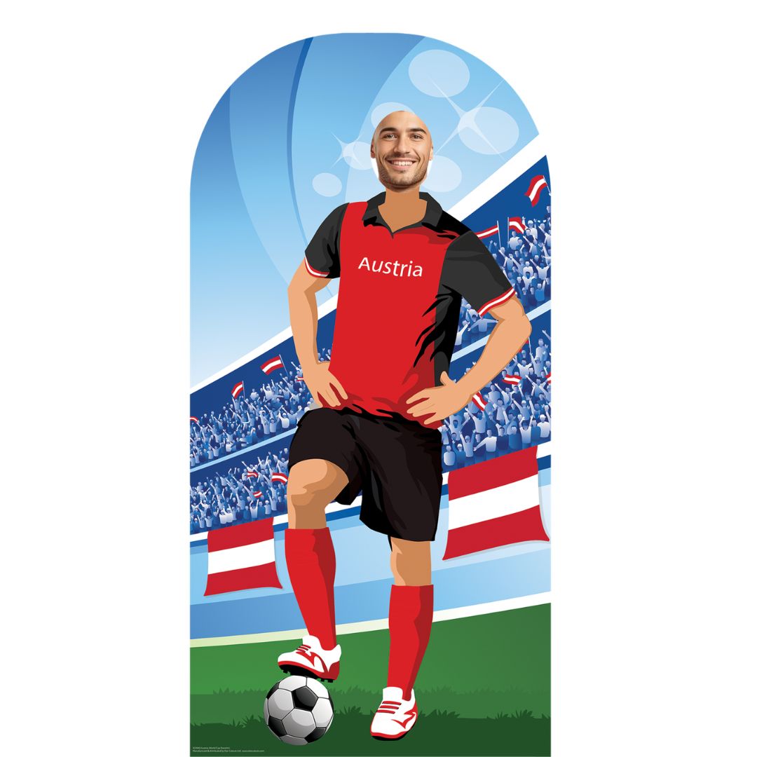 SC4943 Austria World Cup 2026 Football World Tournament Cup Stand-in Cardboard Cutout Height 190cm