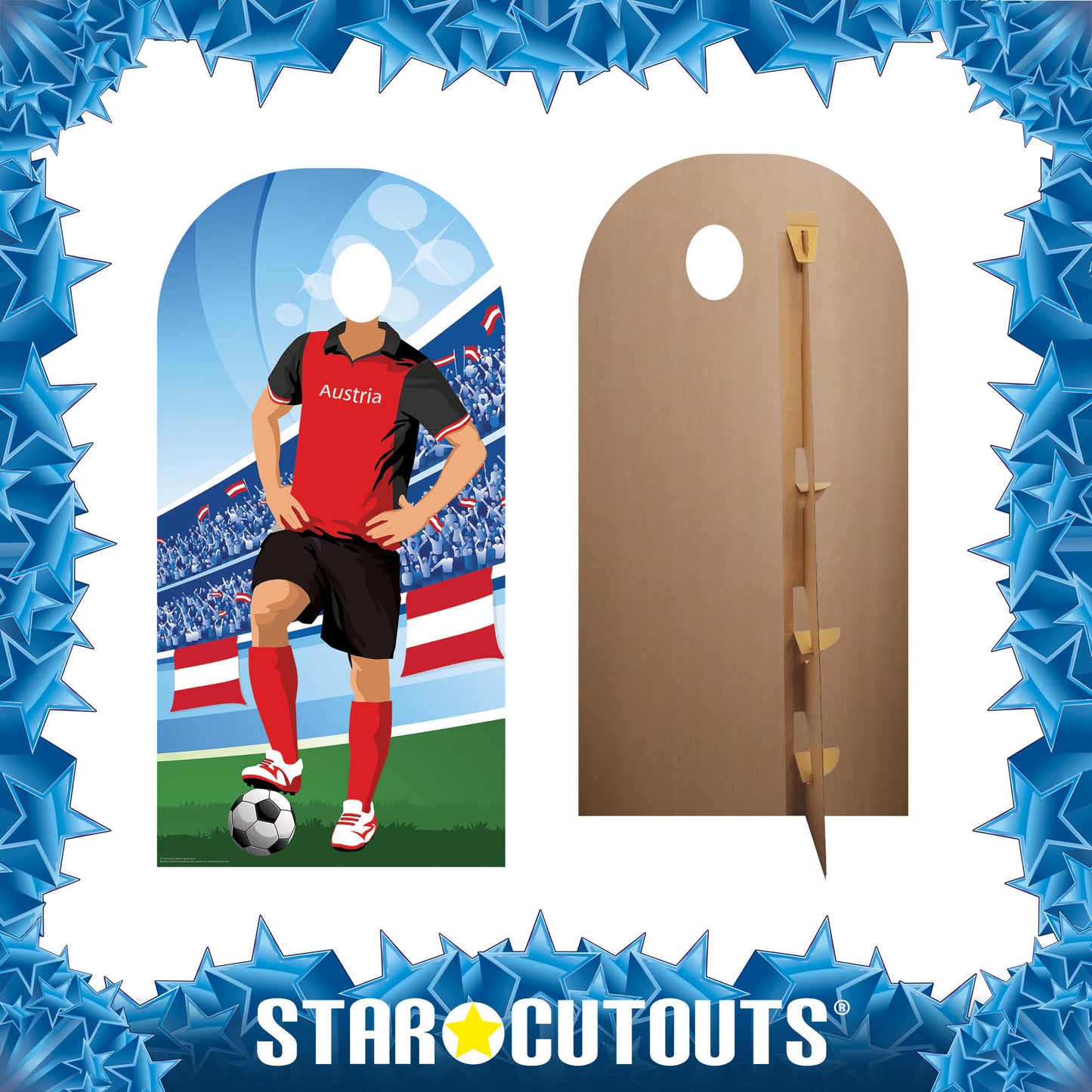 SC4943 Austria World Cup 2026 Football World Tournament Cup Stand-in Cardboard Cutout Height 190cm