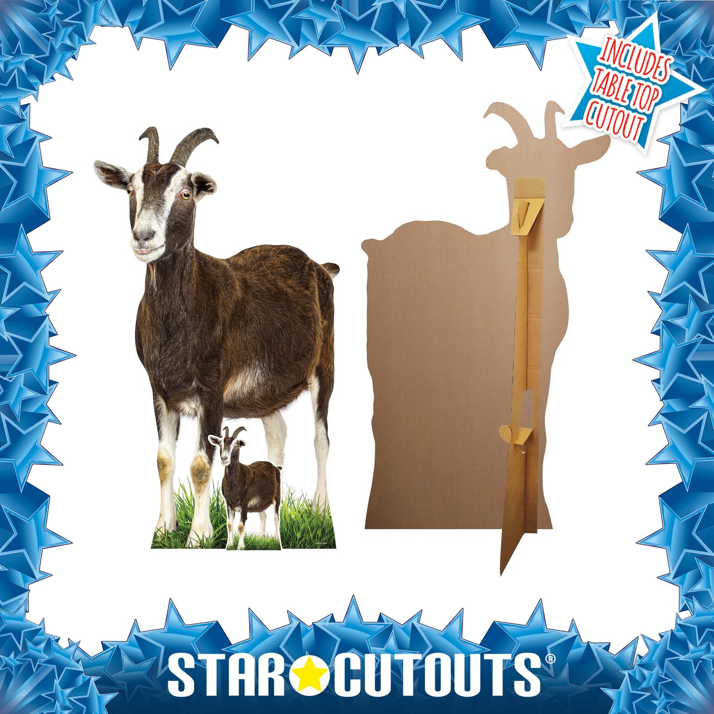 SC4957 Goat Farm Animal Cardboard Cutout Height 133cm Includes Desktop