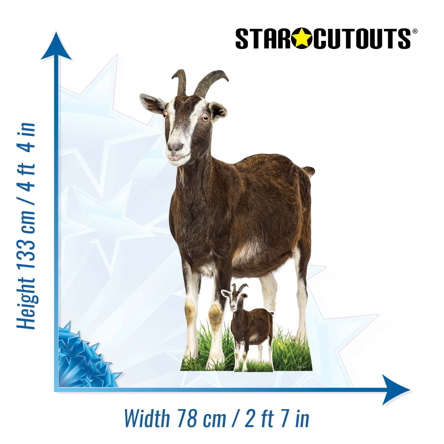 SC4957 Goat Farm Animal Cardboard Cutout Height 133cm Includes Desktop